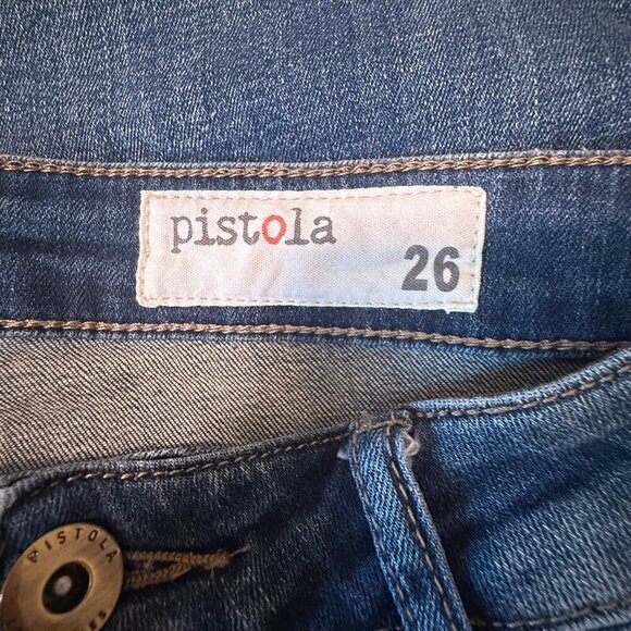 Women's 26 Pistola Tory Split Hem Zipped Ankle Skinny Jeans Medium Wash - Picture 6 of 8